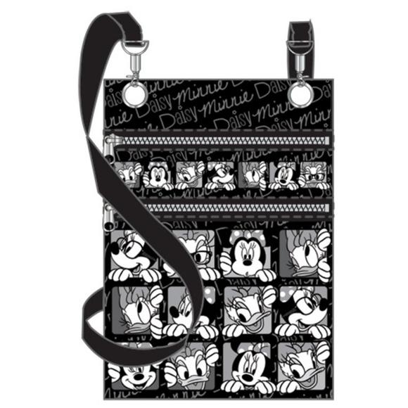 EUC DISNEY Minnie Mouse and Daisy Crossbody Passport Bag Zipper Compartments - Picture 1 of 6